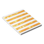 Bokeh Strepen Oranje En Wit Notitieblok (Schuin)