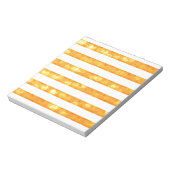 Bokeh Strepen Oranje En Wit Notitieblok (Linkerzijde)