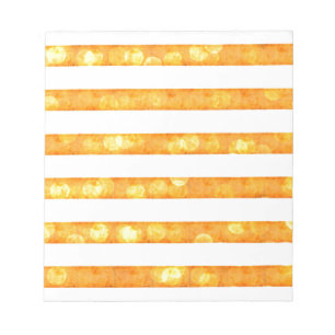 Bokeh Strepen Oranje En Wit Notitieblok
