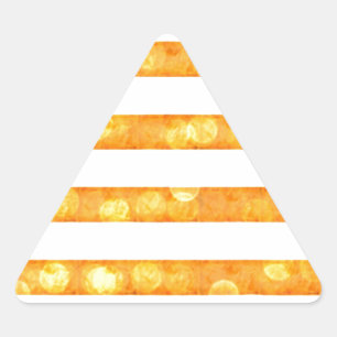 Bokeh Strepen Oranje En Wit Sticker