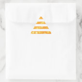 Bokeh Strepen Oranje En Wit Sticker (Tas)