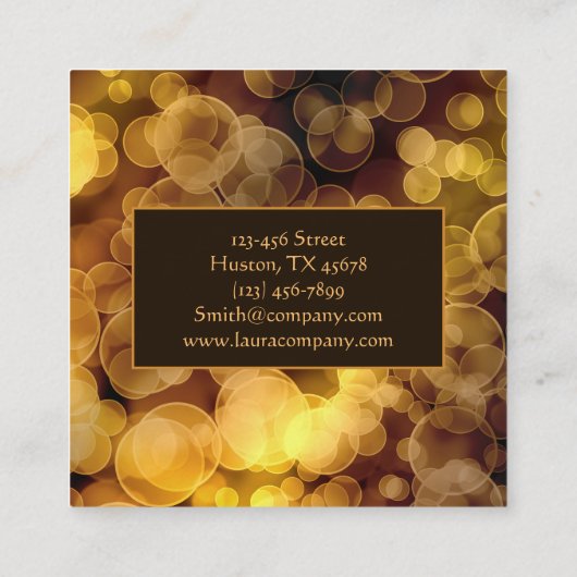 Bokeh Style Gradient Design Vierkante Visitekaartje (Achterkant)