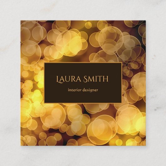 Bokeh Style Gradient Design Vierkante Visitekaartje (Voorkant)
