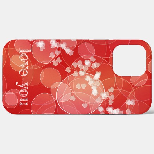 Bokeh style red gradient texture Case-Mate iPhone case (Achterkant (horizontaal))