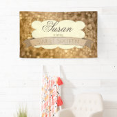 Bokeh Sweet Sixteen Gold Spandoek (Insitu)