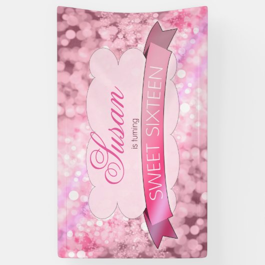 Bokeh Sweet Sixteen Pink Spandoek (Verticaal)