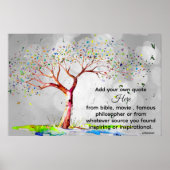 *~* Bokeh Tree AP81 Artistiek Etherisch DIY Citaat Poster (Voorkant)