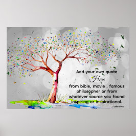 *~* Bokeh Tree AP81 Artistiek Etherisch DIY Citaat Poster