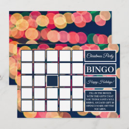 Bokeh Tree Lights, Kerstfeest Bingo Kaart