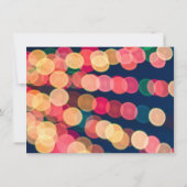 Bokeh Tree Lights, Kerstfeest Bingo Kaart (Achterkant)