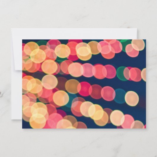 Bokeh Tree Lights, Kerstfeest Bingo Kaart (Achterkant)