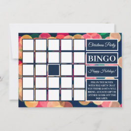 Bokeh Tree Lights, Kerstfeest Bingo Kaart