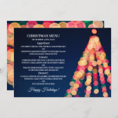 Bokeh Tree Lights, Kerstmenu Menu (Voorkant / Achterkant)