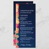 Bokeh Tree Lights, Kerstmenu Menu (Voorkant / Achterkant)