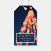 Bokeh Tree Lights, Kerstmis Cadeaulabel (Voorkant)