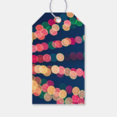 Bokeh Tree Lights, Kerstmis Cadeaulabel (Achterkant)