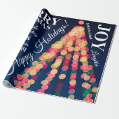 Bokeh Tree Lights, Kerstmis Cadeaupapier (Uitgerold)
