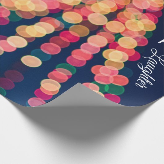 Bokeh Tree Lights, Kerstmis Cadeaupapier (Hoek)