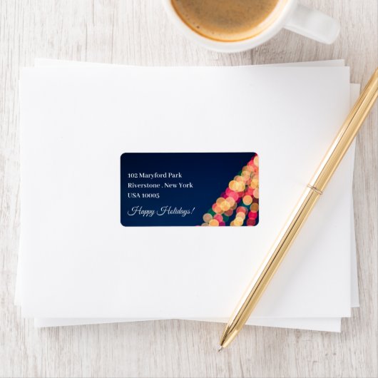 Bokeh Tree Lights, Kerstmis Etiket (Insitu)