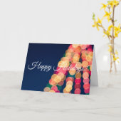 Bokeh Tree Lights, Kerstmis Kaart (Gele Bloem)