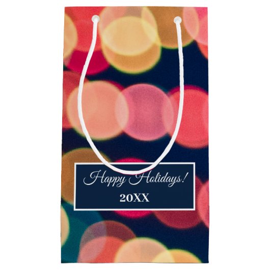 Bokeh Tree Lights, Kerstmis Klein Cadeauzakje (Voorkant)