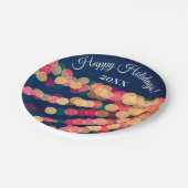 Bokeh Tree Lights, Kerstmis Papieren Bordje (Gekanteld)