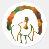 Bokeh Turkey Ronde Sticker (Voorkant)