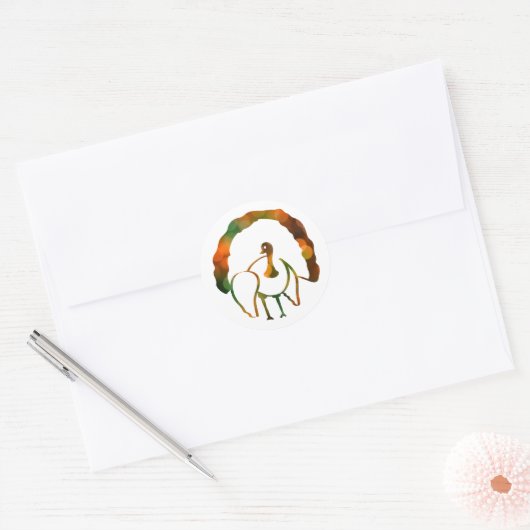 Bokeh Turkey Ronde Sticker (Envelop)