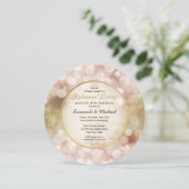 Bokeh Twinkle Sparkle Gold repetitie diner uitnodi Kaart (Staand voorkant)