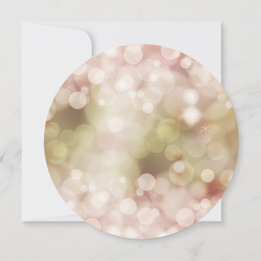 Bokeh Twinkle Sparkle Gold repetitie diner uitnodi Kaart (Achterkant)