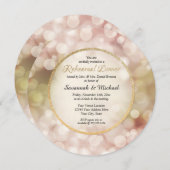 Bokeh Twinkle Sparkle Gold repetitie diner uitnodi Kaart (Voorkant / Achterkant)