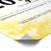 Bokeh Universal Employesiedyverjaarattest Poster (Hoek)