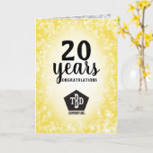 Bokeh universele werknemersjubileumkaart kaart (Gele Bloem)