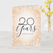 Bokeh universele werknemersjubileumkaart kaart (Gele Bloem)