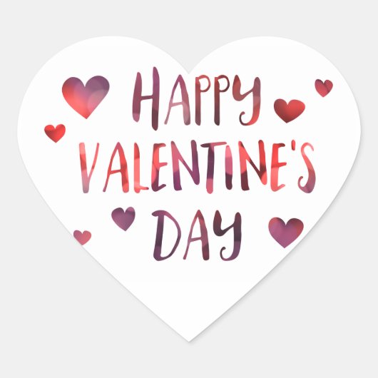 bokeh van de gelukkige valentijnsdag hart sticker (Voorkant)
