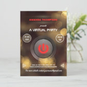 Bokeh Virtuele Verjaardagsfeest Gig Uitnodiging (Staand voorkant)