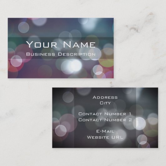 Bokeh Visitekaartje (Voorkant / Achterkant)