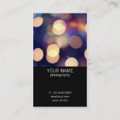 Bokeh-Visitekaartjes voor fotografie Visitekaartje (Achterkant)
