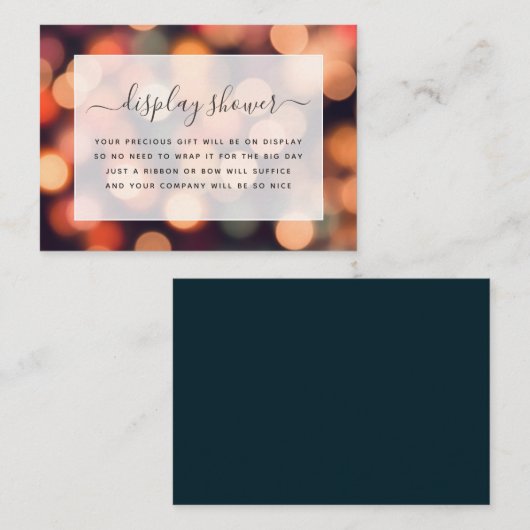 Bokeh Vrijgezellenfeest Behuizing Kaart (Voorkant / Achterkant)