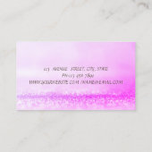 Bokeh Waterverf Macaroons Kleurrijke Holografische Visitekaartje (Achterkant)