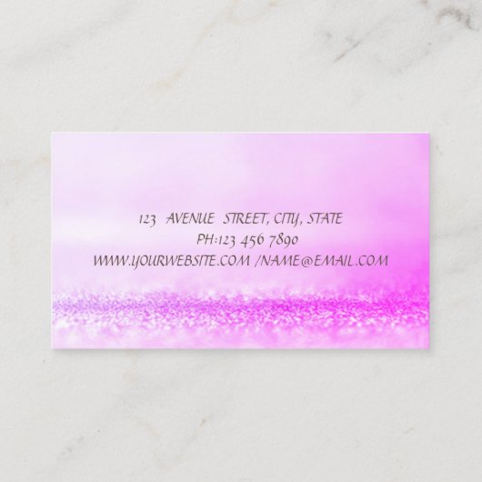 Bokeh Waterverf Macaroons Kleurrijke Holografische Visitekaartje (Achterkant)