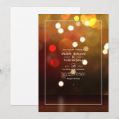 Bokeh Wedding Uitnodiging (Voorkant / Achterkant)