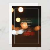 Bokeh Wedding Uitnodiging (Voorkant / Achterkant)