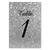 Bokeh Zilver Glitter Moderne Calligrafie Kaart (Achterkant)