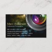 Bokeh & Zoom Lens Fotograaf Visitekaartje D5 (Achterkant)