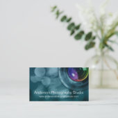 Bokeh & Zoom Lens Fotograaf Visitekaartje D6 (Staand voorkant)