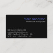 Bokeh & Zoom Lens Fotografe Visitekaartje D1 (Achterkant)