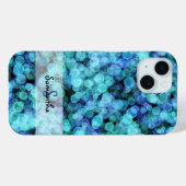 Bokehlichten in tinten blauw Case-Mate iPhone case (Achterkant (horizontaal))