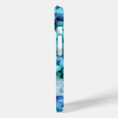 Bokehlichten in tinten blauw Case-Mate iPhone case (Achterkant / Links)