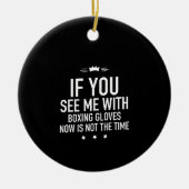 Bokende handschoenen wit keramisch ornament (Voorkant)